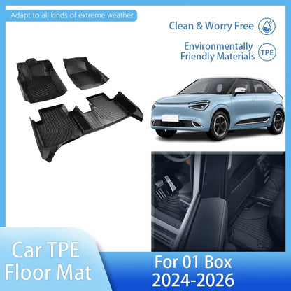 Car Floor Mats For Dongfeng Nammi 01 Box 2024-2026 TPE Rug Foot.