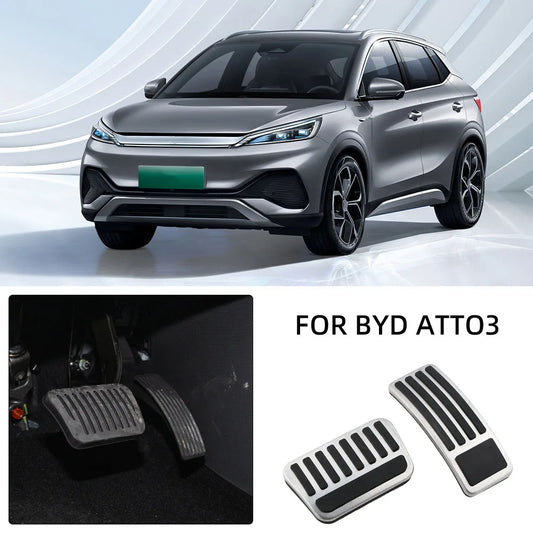 Car Pedals Covers For BYD Atto 3 2022-2025 AT Gas Accelerator Brake Pedals Covers Non-slip Protector Interior Accessories