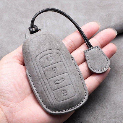 For Chery Jaecoo 7 J7 J8 phev 2025 2024 2023 Leather Car Key Cover Case Shell Protector Bag Keychain Keyring Car Accessories