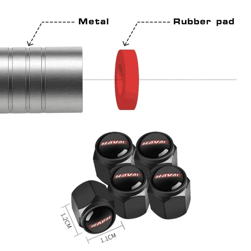 4pcs Car Wheel Tire Air Valve Caps For Xpeng