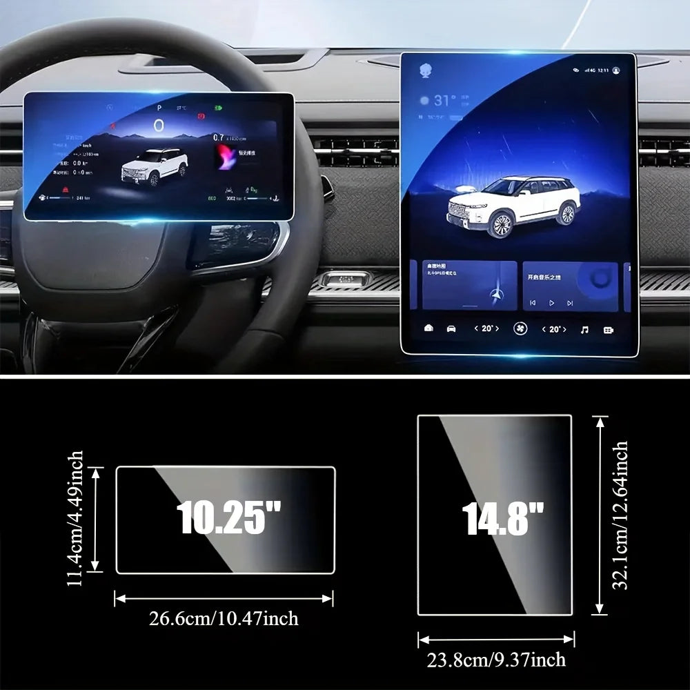 14.8 Inch Car GPS Navigation Instrument Screen For Chery Jaecoo J7 2023-2025 Tempered Glass Scratch-Resistant Protector Film