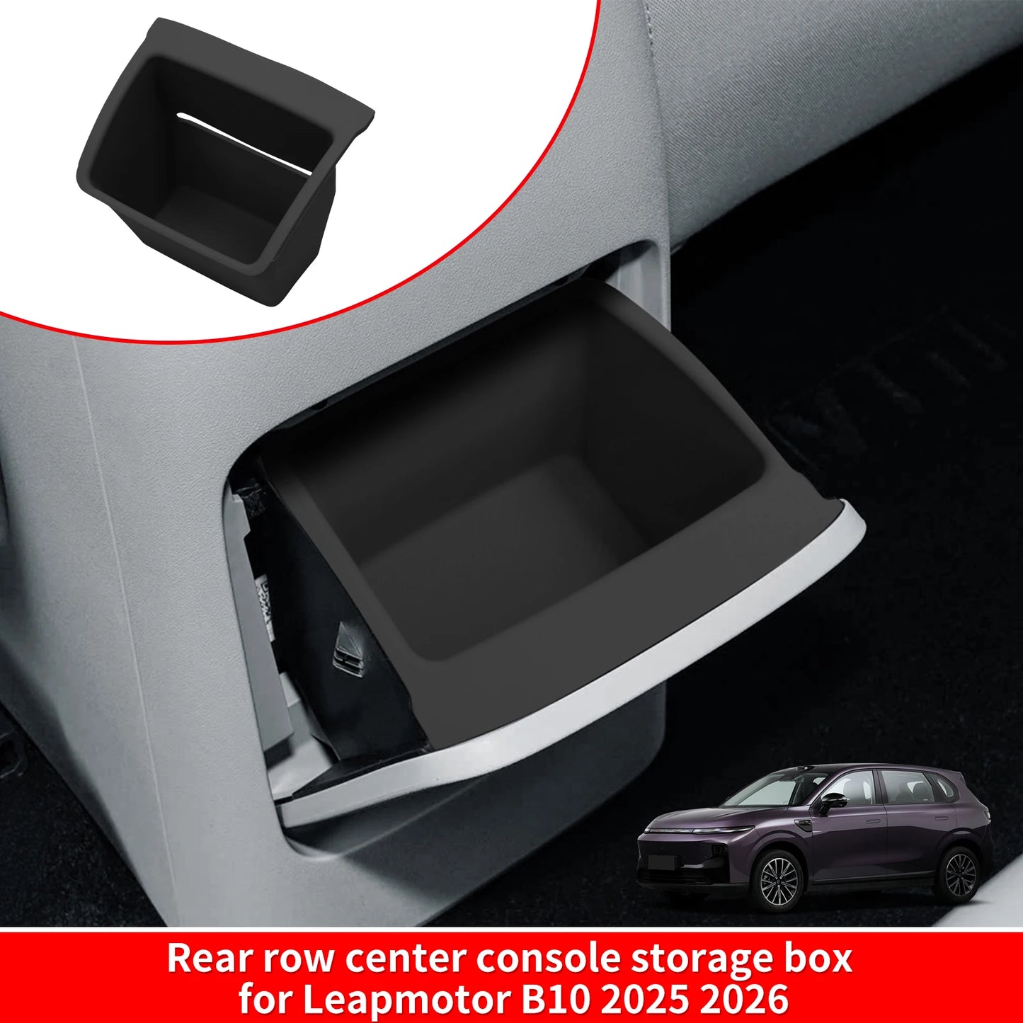 Leapmotor B10 2025 2026 Car Armrest Box Rear Storage Tray