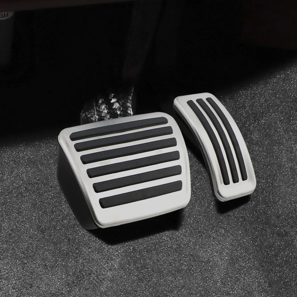 Car Fuel Brake Pedal Cover for Porsche Cayenne 2018+ Audi Q7 Q8 Stainless Steel Pedals Pads Interior Accessories
