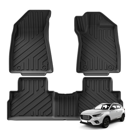 RHD for MG ZS EV 2023 2024 2025 TPE 3D Car Floor Mats Cargo Liner Pad Waterproof All Weather Accessories Black