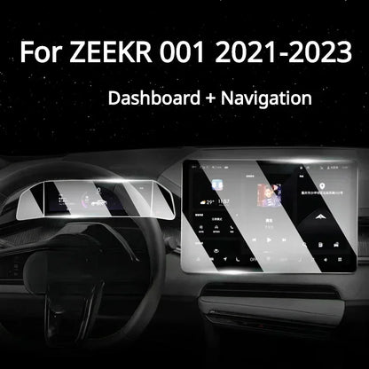For ZEEKR 001 2023 2022 Tempered Glass Car Interior Navigation Entertainment Media Touch Center Display Screen Protective Film.