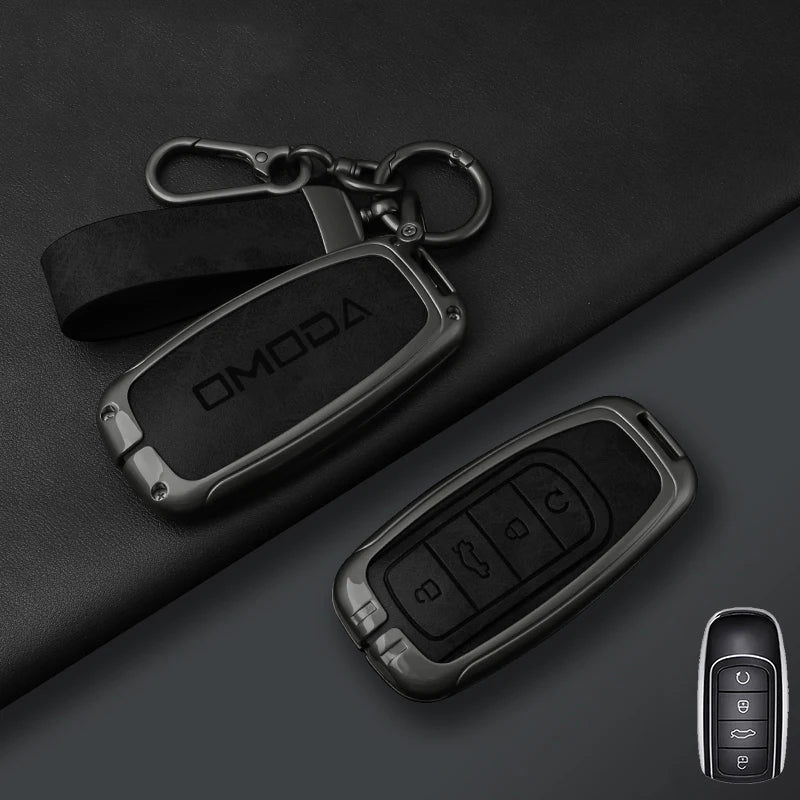 Leather Car Key Case Cover for Chery Omoda C5 E5 C9 Omoda 5 9 EV PHEV