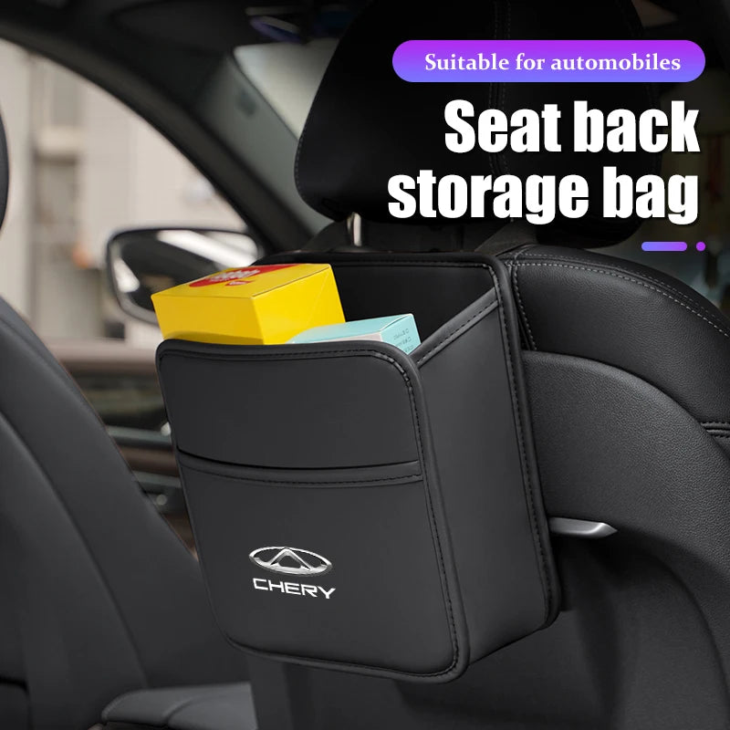 For Chery Jaecoo J7 J8 J5 6 Leather Car Seat Storage Bag Hanging Organizer Box Chery Tiggo 5 3 7 8 PRO 5X Arrizo A3 Accessories