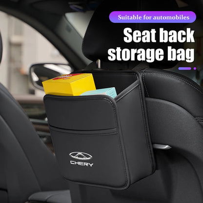 For Chery Jaecoo J7 J8 J5 6 Leather Car Seat Storage Bag Hanging Organizer Box Chery Tiggo 5 3 7 8 PRO 5X Arrizo A3 Accessories