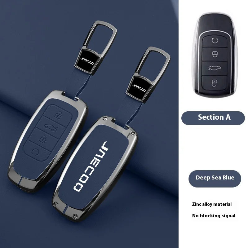For Omoda JAECOO J7 2025 2024 Car Remote Control Key Case Cover Zinc Alloy Leather Protector Auto Keychain Accessories
