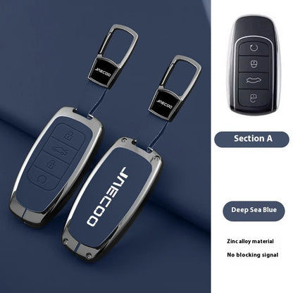 For Omoda JAECOO J7 2025 2024 Car Remote Control Key Case Cover Zinc Alloy Leather Protector Auto Keychain Accessories