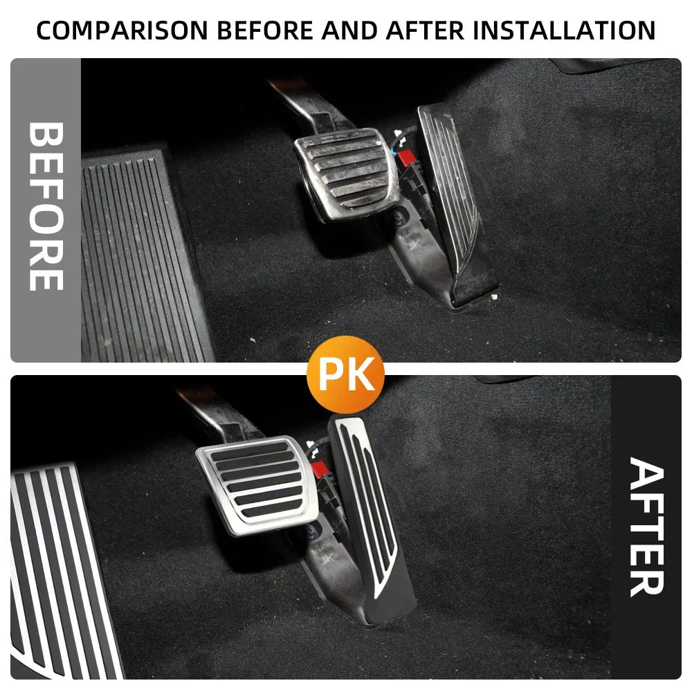 Car Pedals for Alfa Romeo Giulia 2016-2024 Non-Slip Gas Fuel Accelerator Brake Pedals Cover Pad Replacement Parts