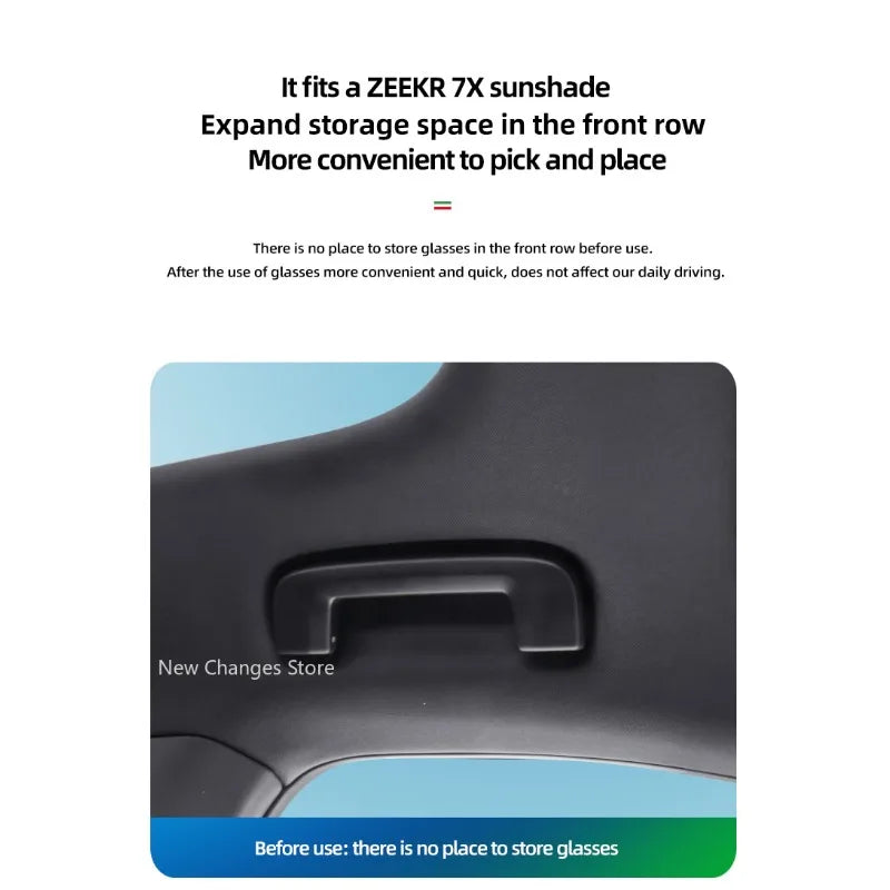 Zeekr 001 009 X 007 7X 2021-2026 Suede Sunglasses Holder