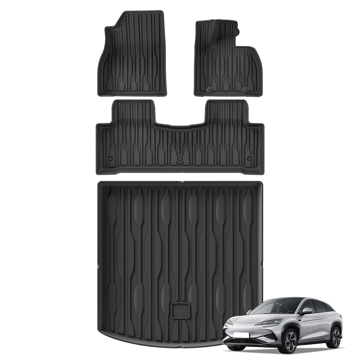 RHD for BYD Sealion 7 EV Model TPE 3D Car Floor Mats Cargo Liner Pad