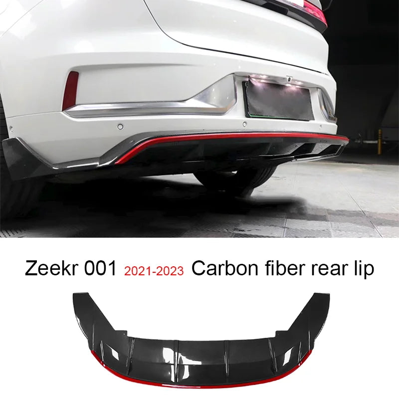 Zeekr 001 2021 2022 2023 Modified FR Model Carbon Fiber Front Lip Rear Lip Side Skirts High Feet Tail Small Enclosure.