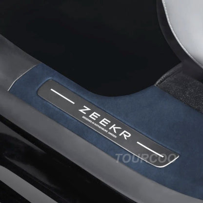 For ZEEKR 7X Suede Door Sill Protective Cover Stickers Car Interior Styling Door Sill Anti-kick Protective Stickers.