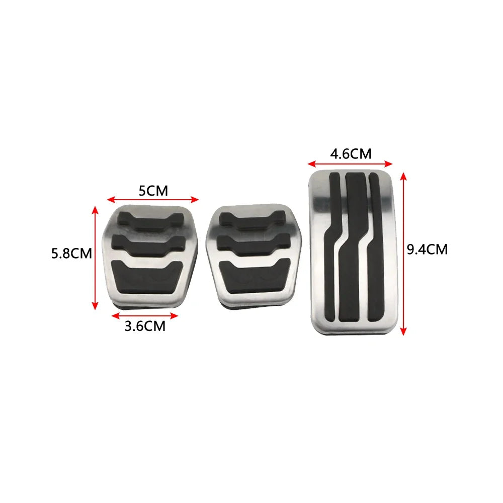 AT MT Stainless Steel Fuel Pedal Brake Pedals Rest Pedal Set Cover for Ford Focus 2 3 4 MK2 MK3 MK4 St Rs 2005 - 2018 Acc.