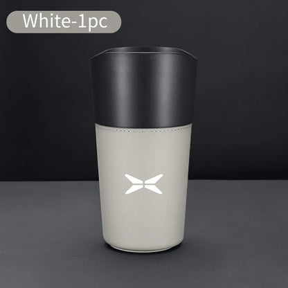 Car Trash Can Mini Leather Wather Cup Sink Organizer For Xpeng P7 G3 G3i G9 P5 X2 N5 F30 H93 Beta 2019 2020 2021 Accessories