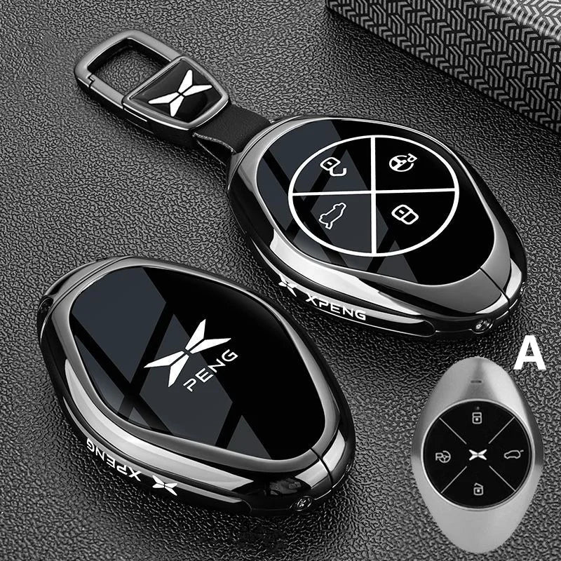Car Key Case Keychain Fob Cover for Xpeng