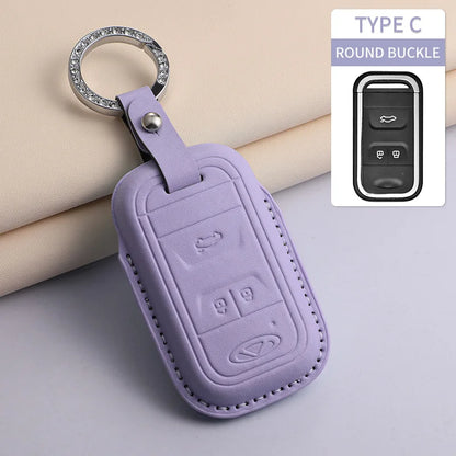 For Chery PU Car Keychain Shell Holder