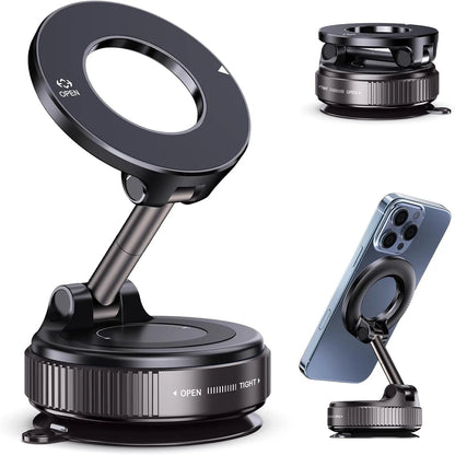 Upgraded 360°Vacuum Magnetic Phone Holder