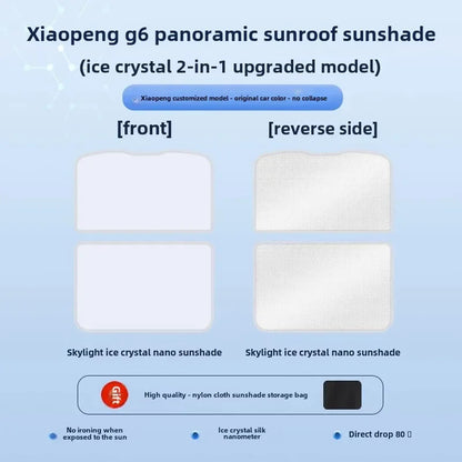 For Xpeng G6 Xiaopeng G6 Panoramic Sunroof Sunshade Roof Sun Protection Sunshade.