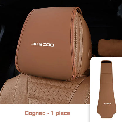 2025 For Chery Jaecoo J7 J8 2024 2023 Microfiber Leather Car Seat Headrest Protective Cover with Storage Bag Decor Accessories