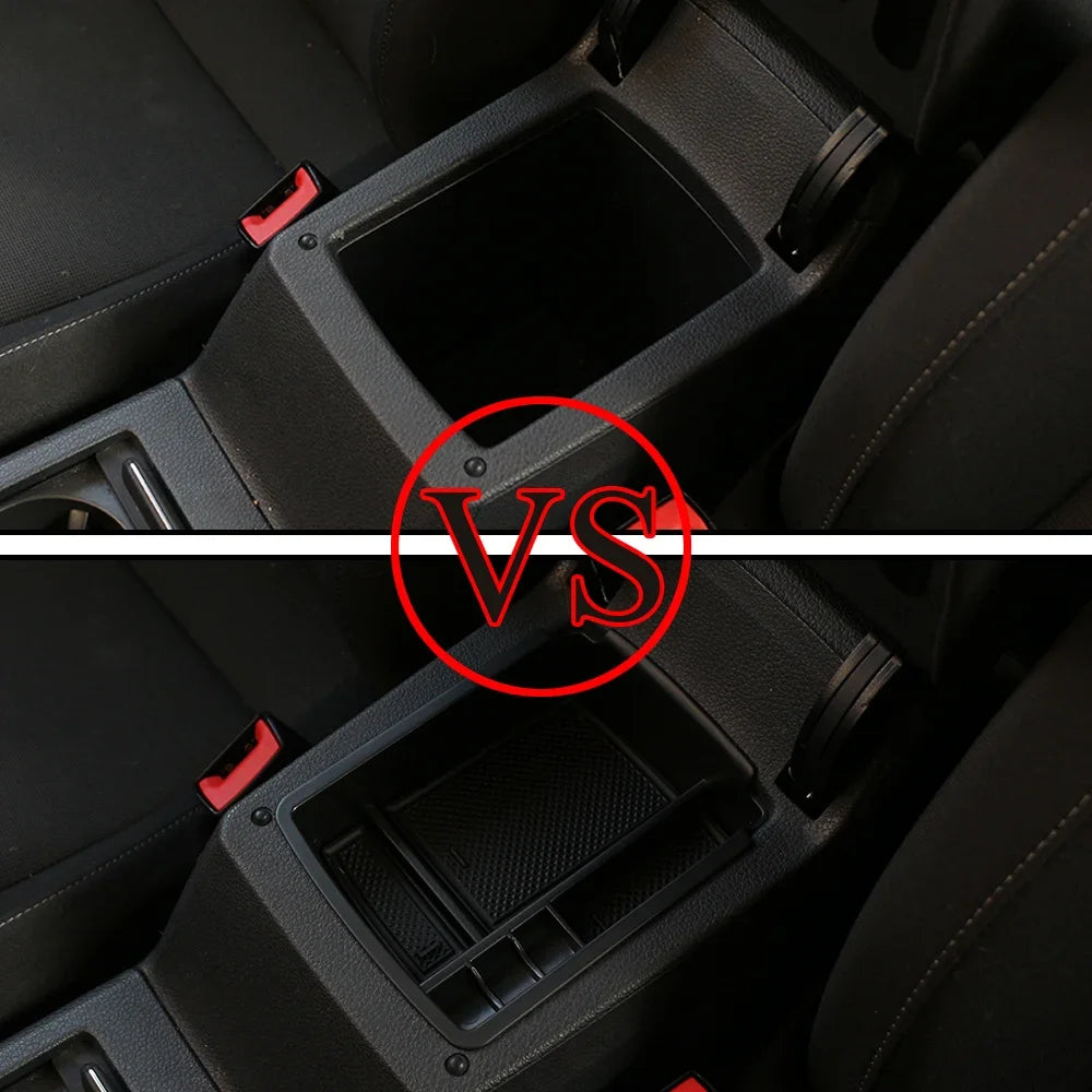 For Volkswagen VW Golf 7 Mk7 VII 5G GT I R 2013 - 2019 Armrest Storage Box Tray Orgainzer Stowing Case Interior Accessories