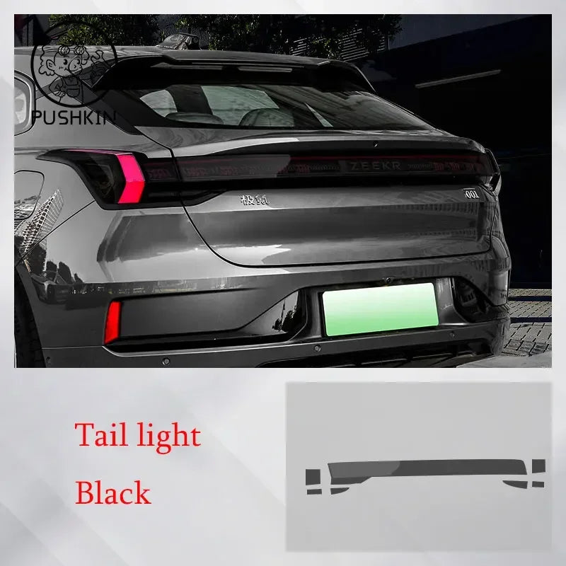 For Zeekr Krypton 001 2022 2023 TPU Blackened Headlight Taillight Foglight Protective Film Car Modification Color Changing Film.