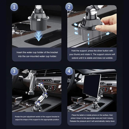 Magnetic Universal Car Cup Holder Tablet & Phone Mount for iPad Pro