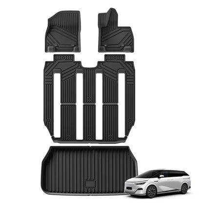 RHD for Xpeng X9 Car Floor Mats Cargo Liner Trunk Pad