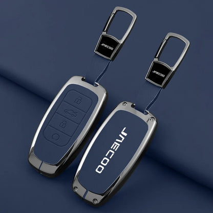 For Omoda JAECOO J7 2025 2024 Car Remote Control Key Case Cover Zinc Alloy Leather Protector Auto Keychain Accessories