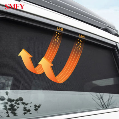 For ZEEKR 009 2022-2024 Car Sunshade Customized Sun Shade Side Window Sun Visor Heat Insulation Mesh Curtains Protection Cover.