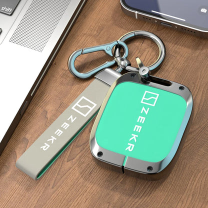 Zeekr 7X 001 007 009 X Keychain Car Remote Control Zinc Alloy Leather Key Case Cover