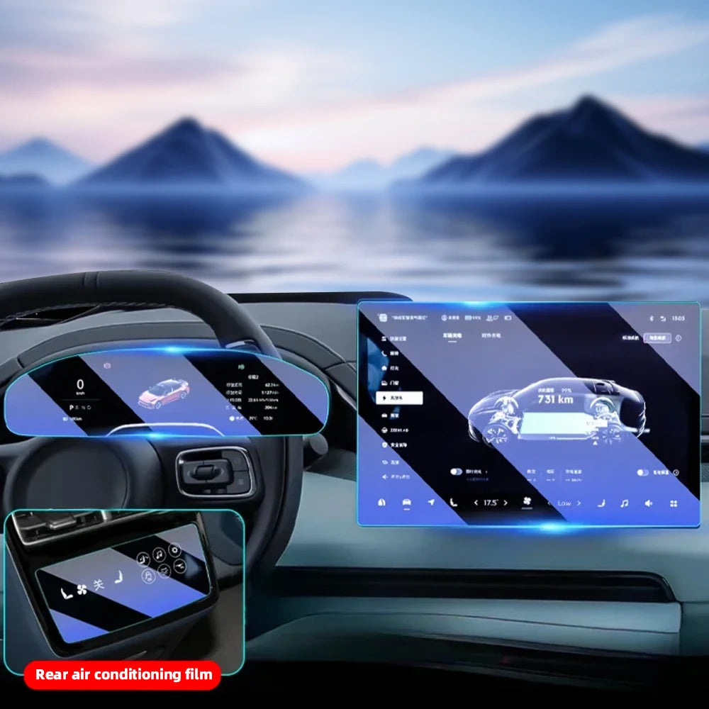 Zeekr 001 007 Navigation Instrument Air Conditioning Screen Protector HD Tempered Glass Film