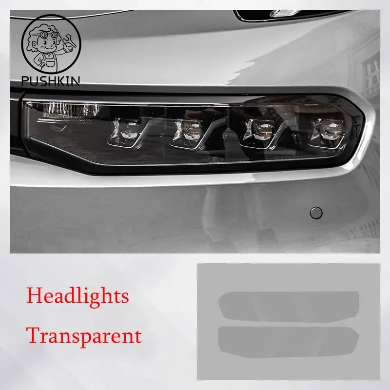 For Zeekr Krypton 001 2022 2023 TPU Blackened Headlight Taillight Foglight Protective Film Car Modification Color Changing Film.