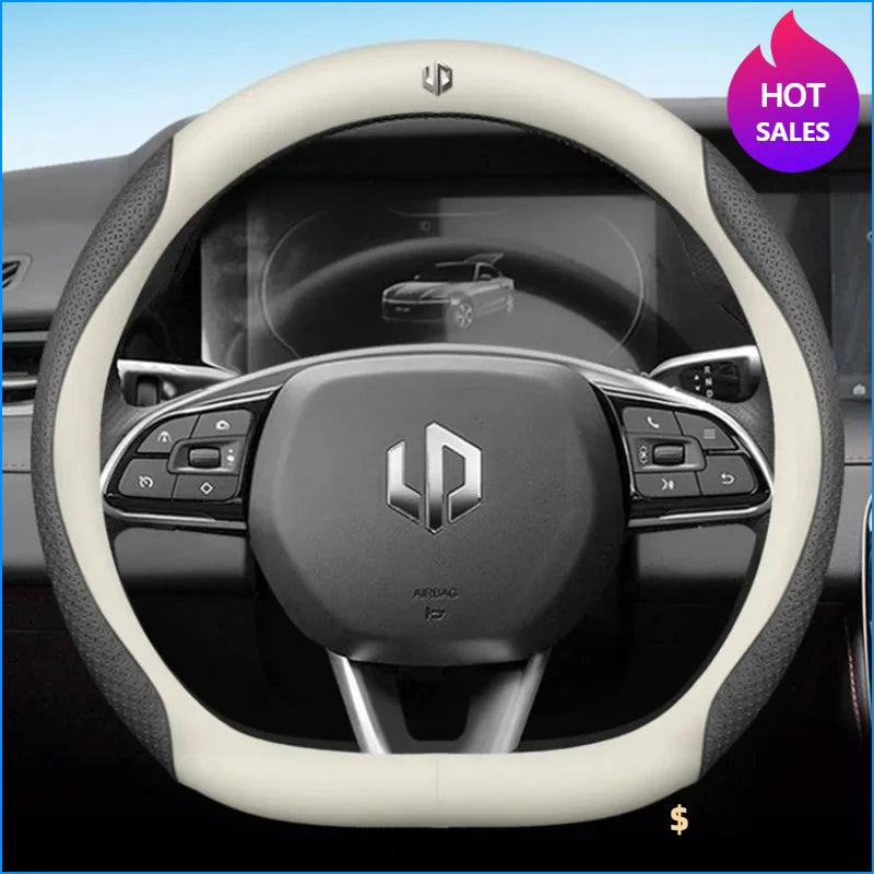 Leather Car Steering Wheel Cover For LEAPMOTOR C11 C10 T03 C16