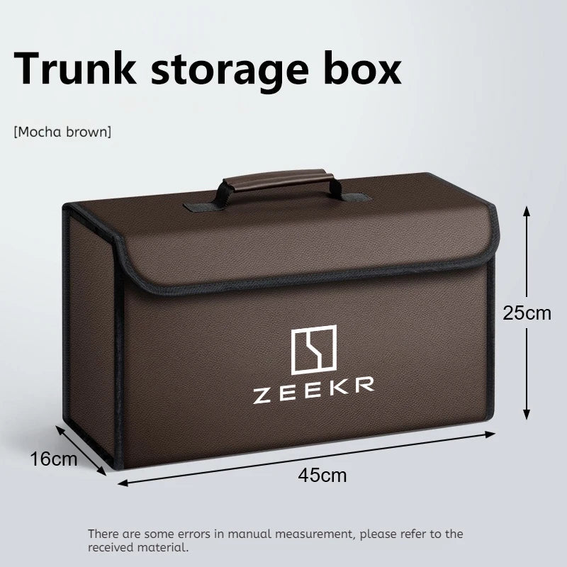 Car Trunk Storage Box Organizer Foldable For ZEEKR 001 ZEEKR 007 ZEEKR X 009 2025