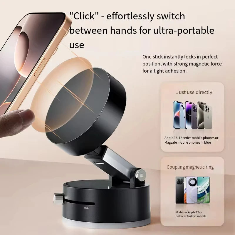 Upgraded 360°Vacuum Magnetic Phone Holder
