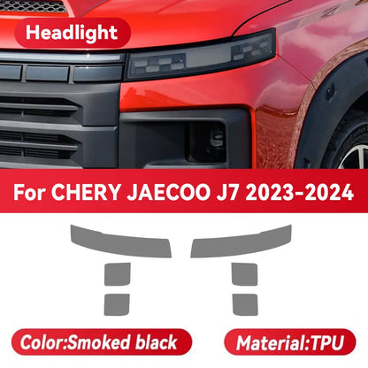 CHERY JAECOO J7 2023 2024 Car Headlight Black TPU Protective Cover Film