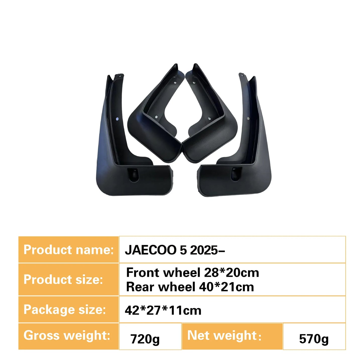 Mud Flaps Suitable for CHERY JAECOO J5