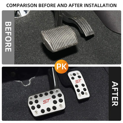 AT MT Aluminum Alloy Gas Pedal Cover for Ford Escape Kuga 2013 2014 2015 Focus 2 3 2005-2018 Car Pedals Brake Cluth Pedal