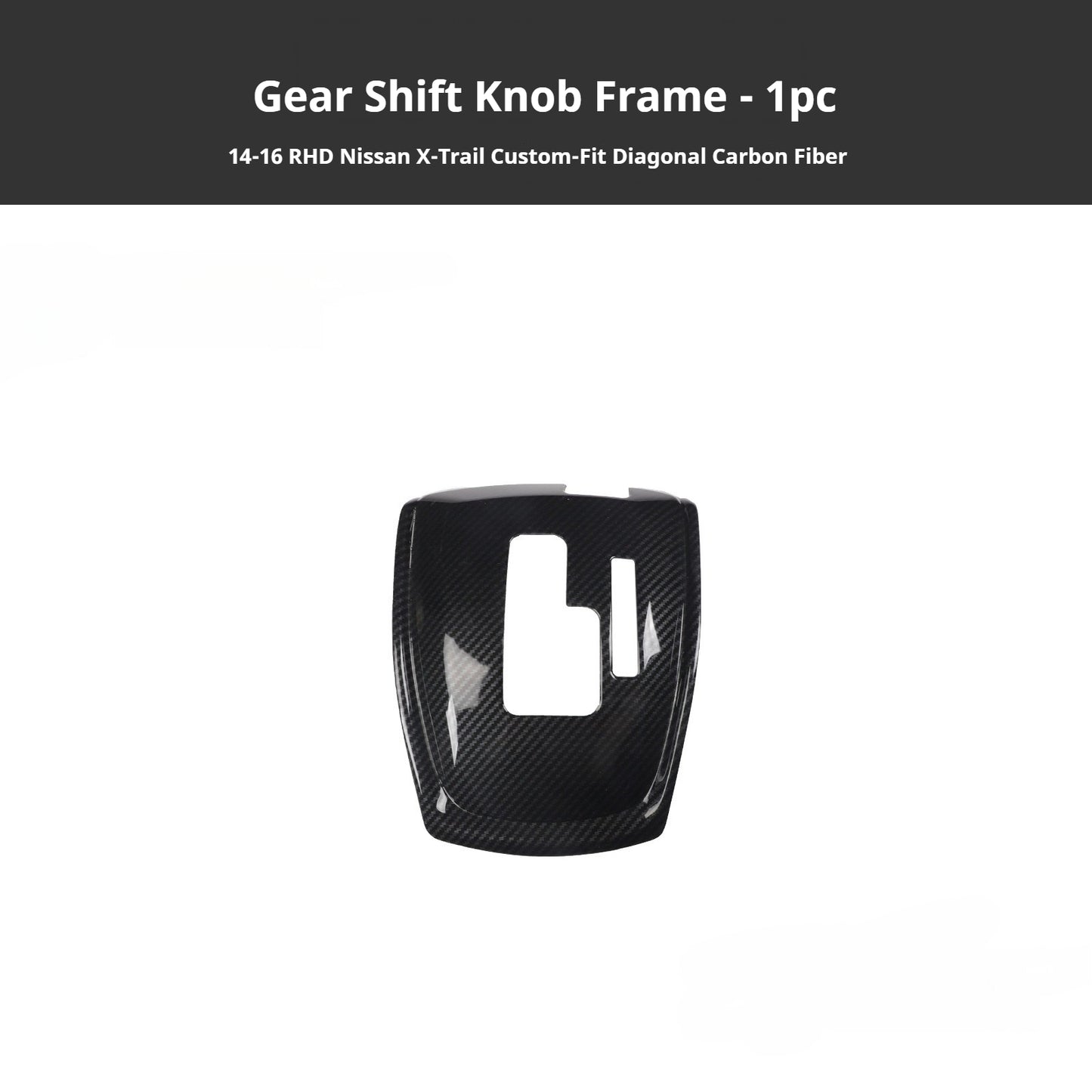 RHD 2014-2016 Nissan X-Trail Carbon Fiber and Walnut Wood Grain Center Console and Gear Shift Knob Trim Kit