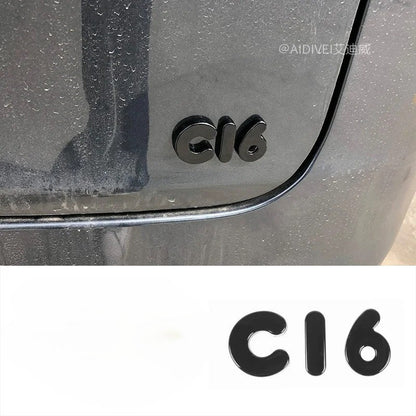 Leapmotor Blackened Car Emblem Letter Sticker - Leapmotor Accessories