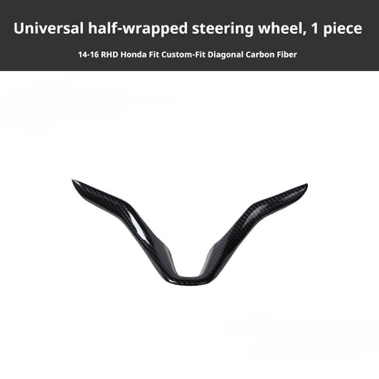 RHD 2014-2018 Honda Fit Carbon Fiber Steering Wheel, Center Console Vent, Interior Trim Kit