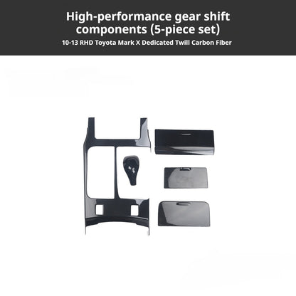 RHD 2010-2017 Reiz Carbon Fiber Gloss Black Steering Wheel Inner Grab Handle Interior Modification Kit