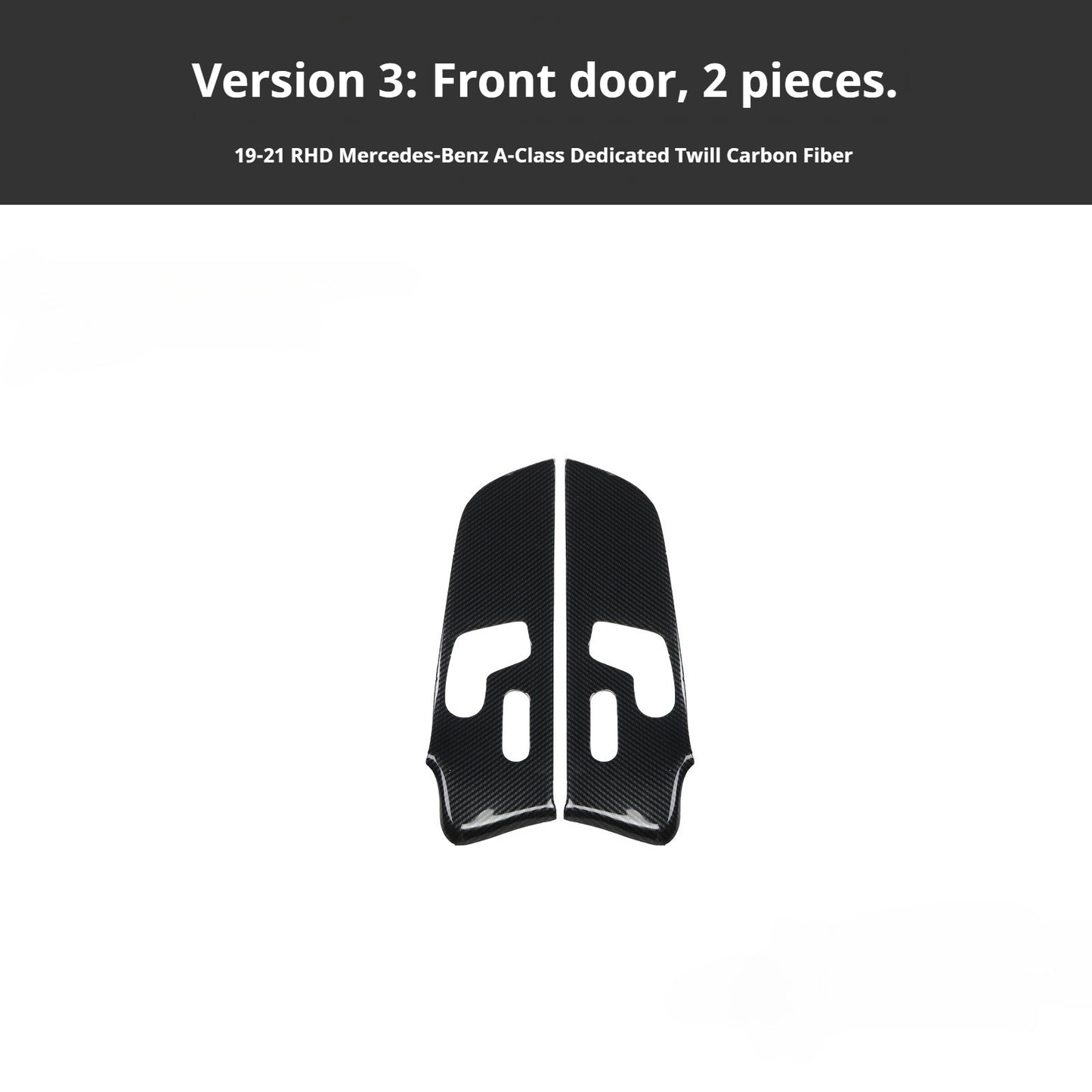 RHD 2019-2021 Mercedes-Benz A-Class / CLA-Class Specification Custom-Fit Center Console Vent Panel Modification Kit