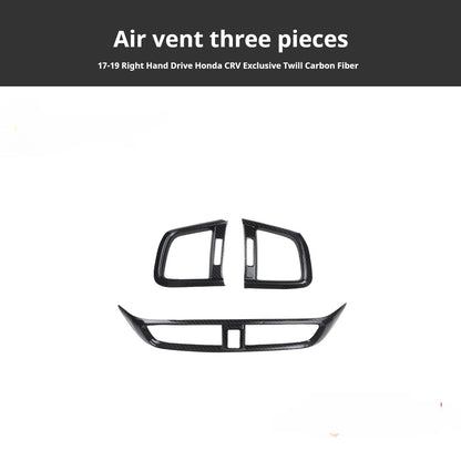 RHD 2017-2022 CR-V Vehicle-Specific Peach Wood Carbon Fiber Dashboard Door Panel Trim