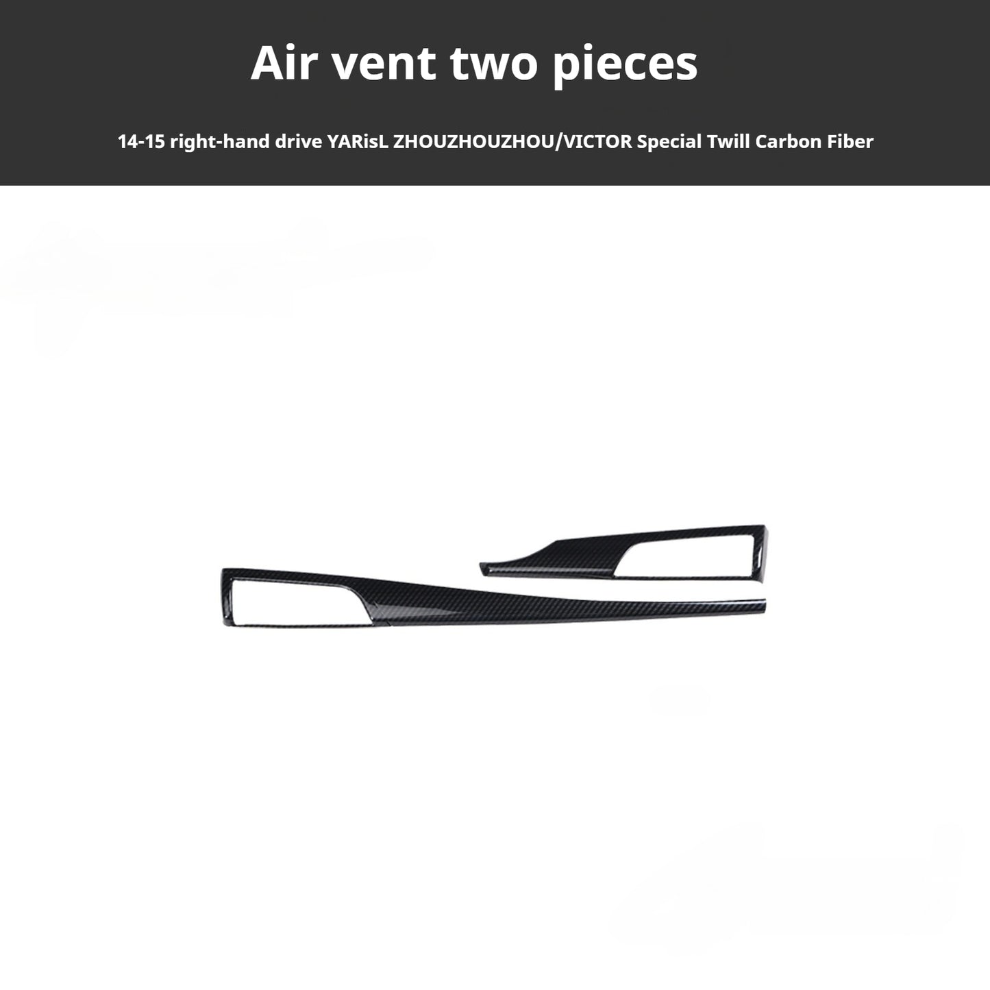 RHD 2014-2015 Toyota Vios Carbon Fiber Steering Wheel Interior Trim Cover