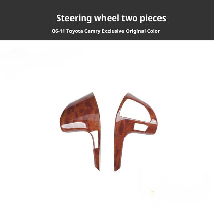 RHD 2006-2011 6th Generation Camry Interior Modification Peach Wood Carbon Fiber Pattern Air Vent Trim