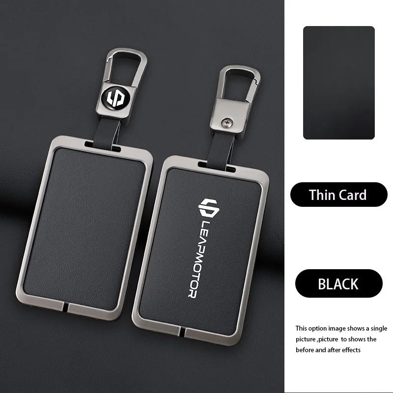 Zinc Alloy Leather Car NFC Card Remote Key Cover Case For Leapmotor